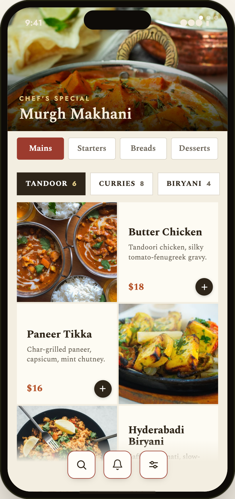 A menu worth lingering on — app screenshot
