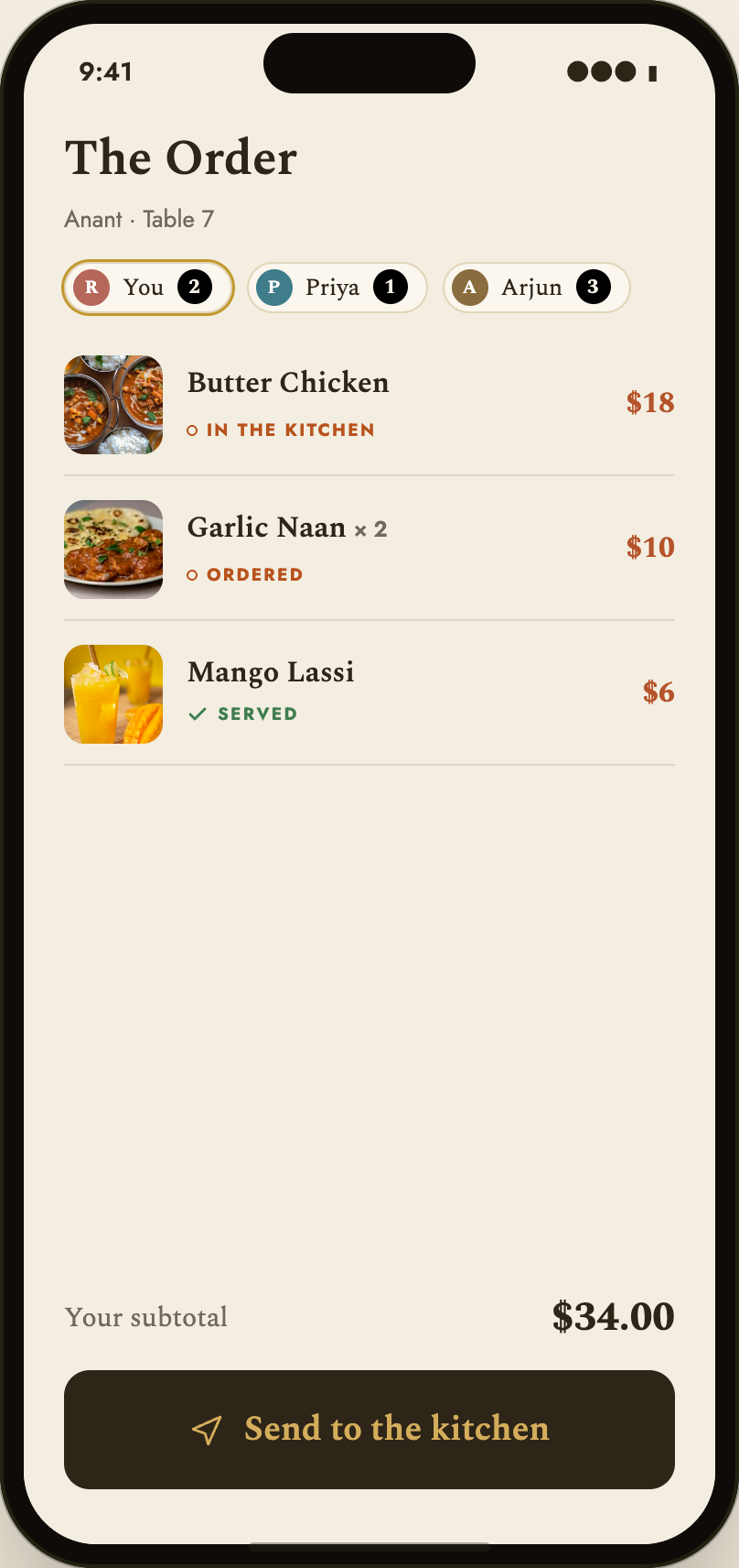 From craving to kitchen — app screenshot